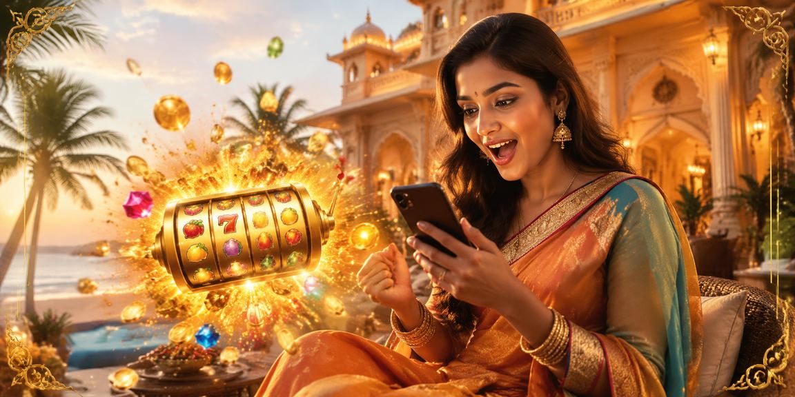 Person playing slot game responsibly on mobile device
